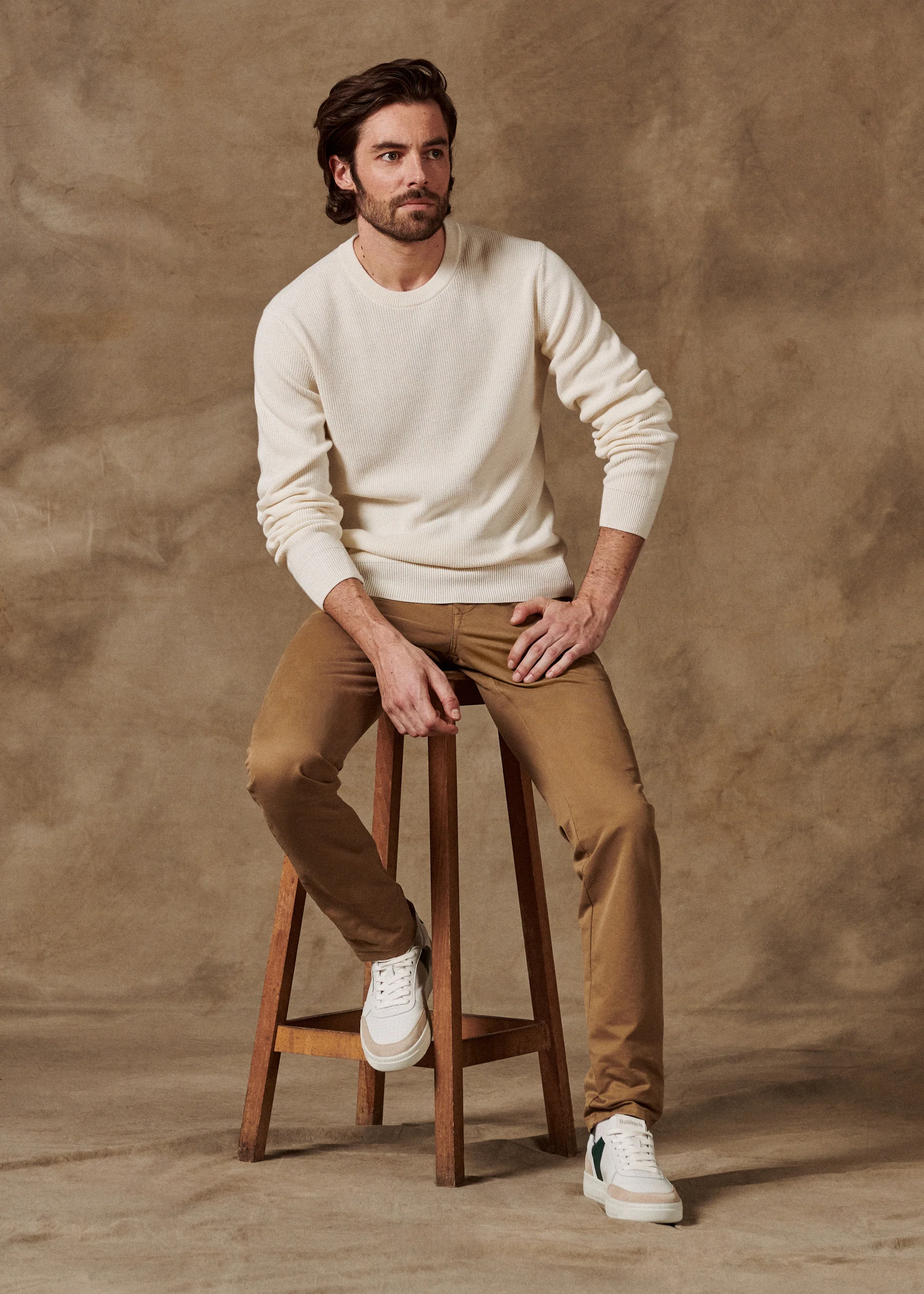 Chino Ajusté Charles Sienna Beige