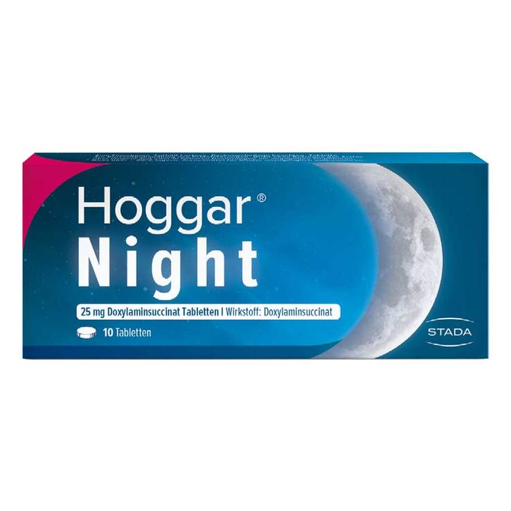 Hoggar Night 25 mg Doxylamin Schlaftabletten, 10 St