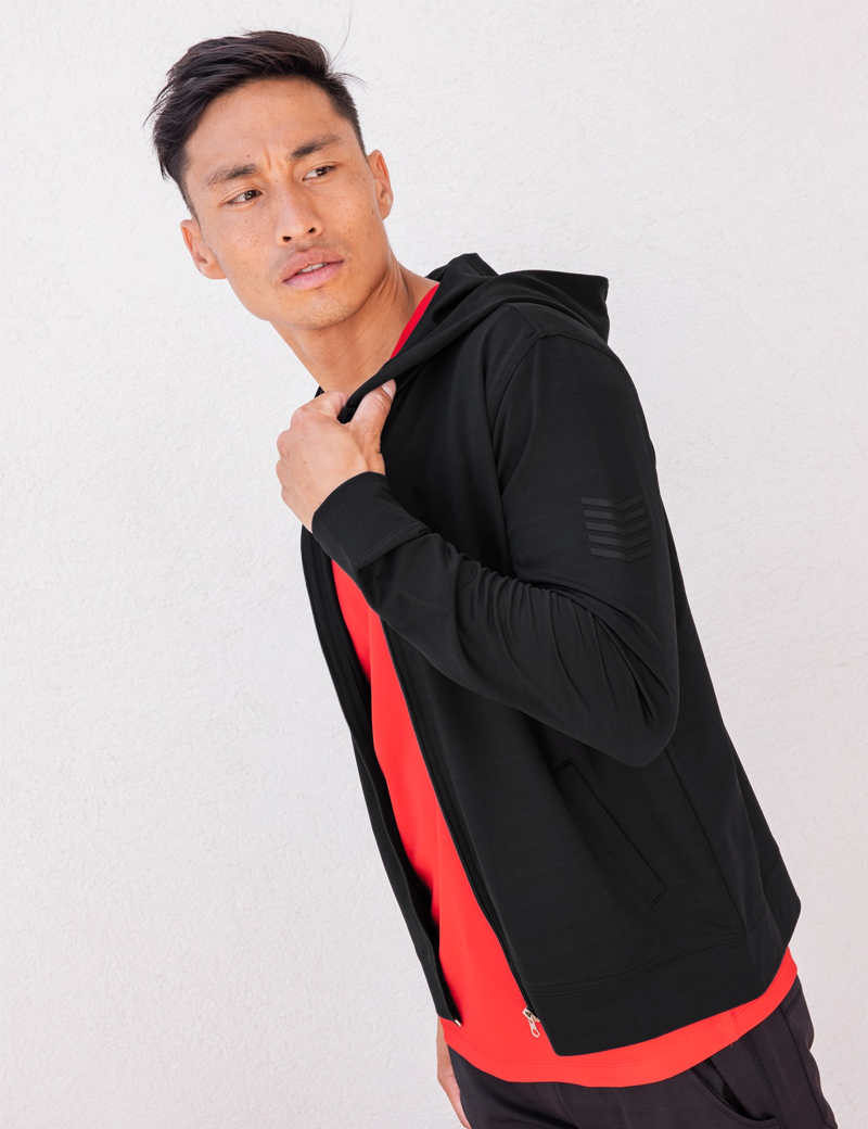 HBT VESTE KEATON HOMME À CAPUCHE NOIR