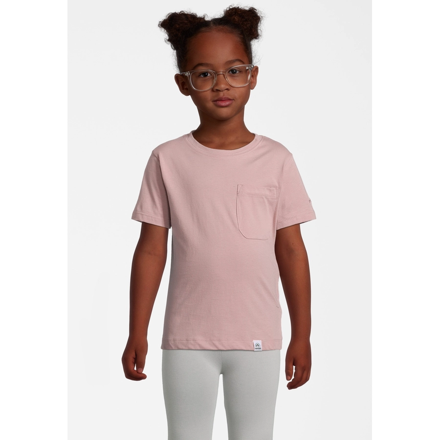 New Life T-Shirt TEE - CREW NECK PATCH POCKET rosa
