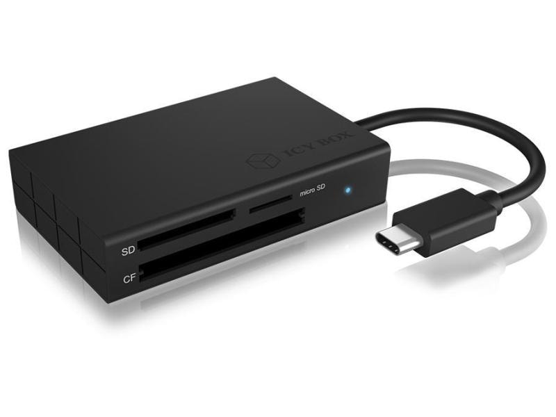 ICY BOX Card Reader Extern IB-CR401-C3 Externer Multi-Kartenleser mit Type-C USB 3.0 Anschluss