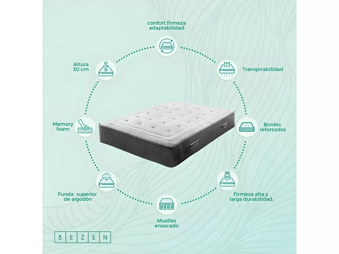 Matelas à Ressorts Ensachés Mandala Grand Hôtel 30 cm