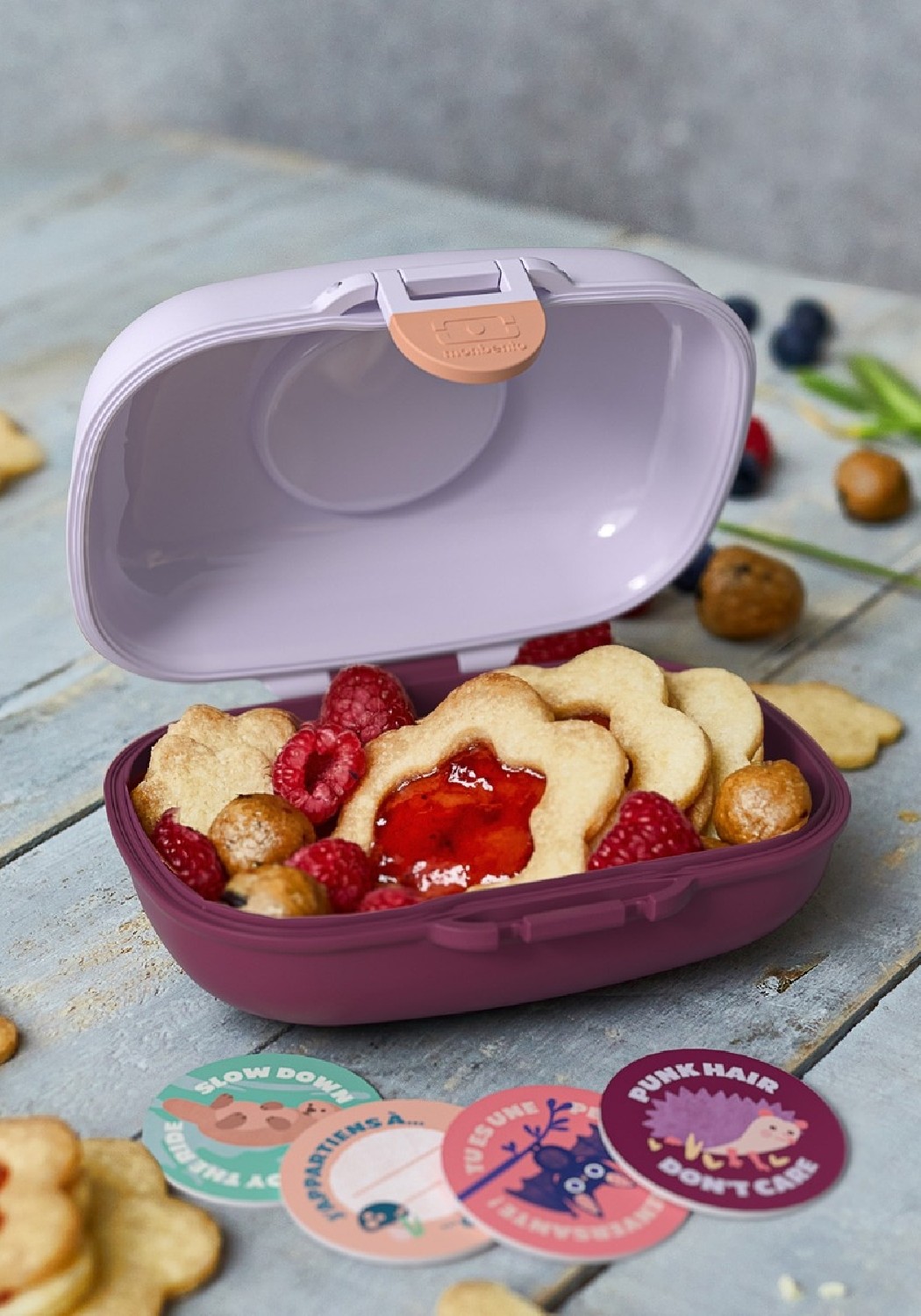 Monbento Kinder-Snackbox MB Gram Purple Owly