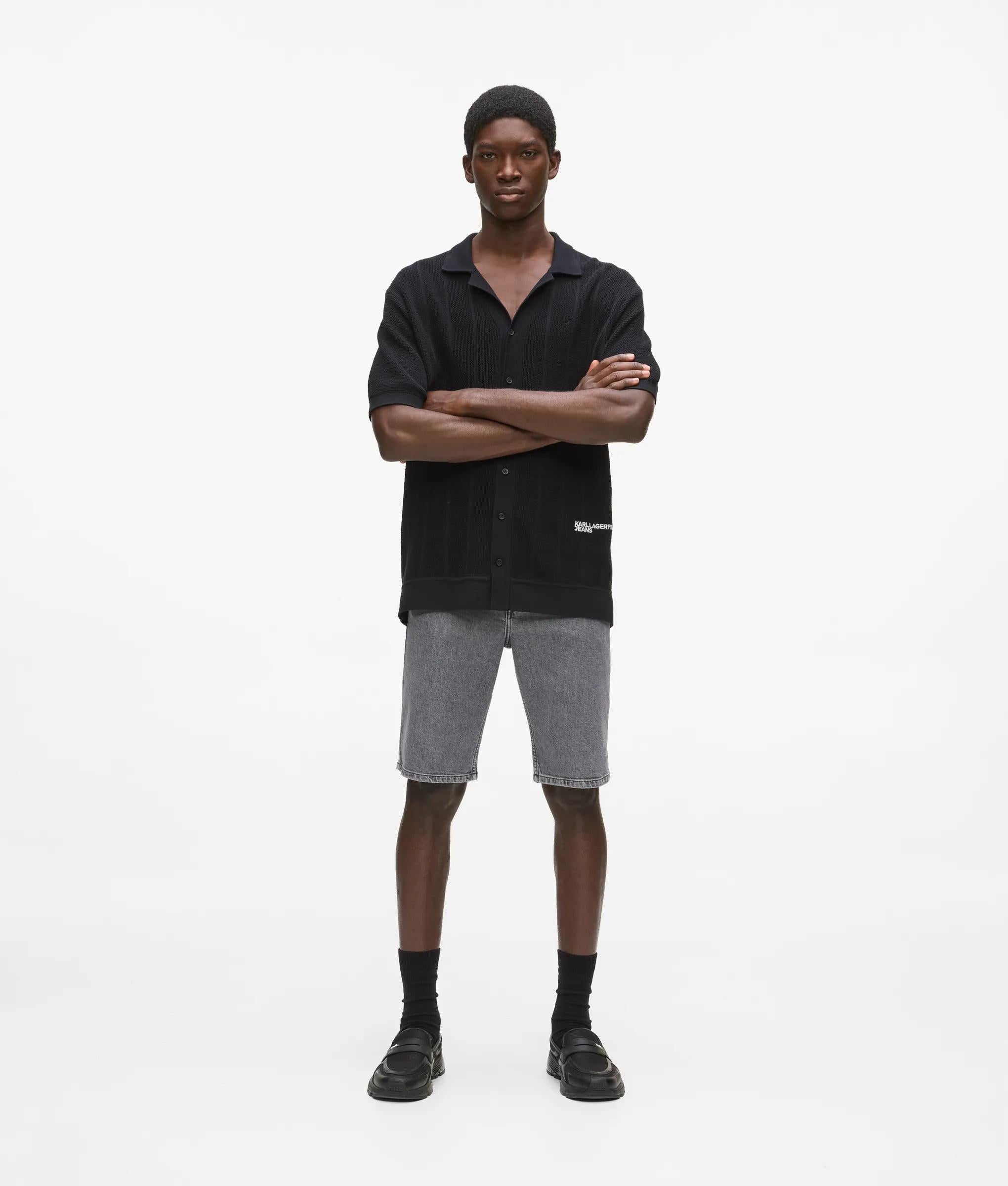Slanke denim shorts
