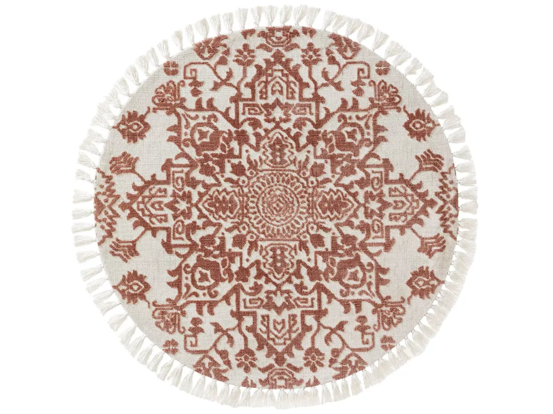 Tapis rond Elias Terracotta ø 150 cm rond