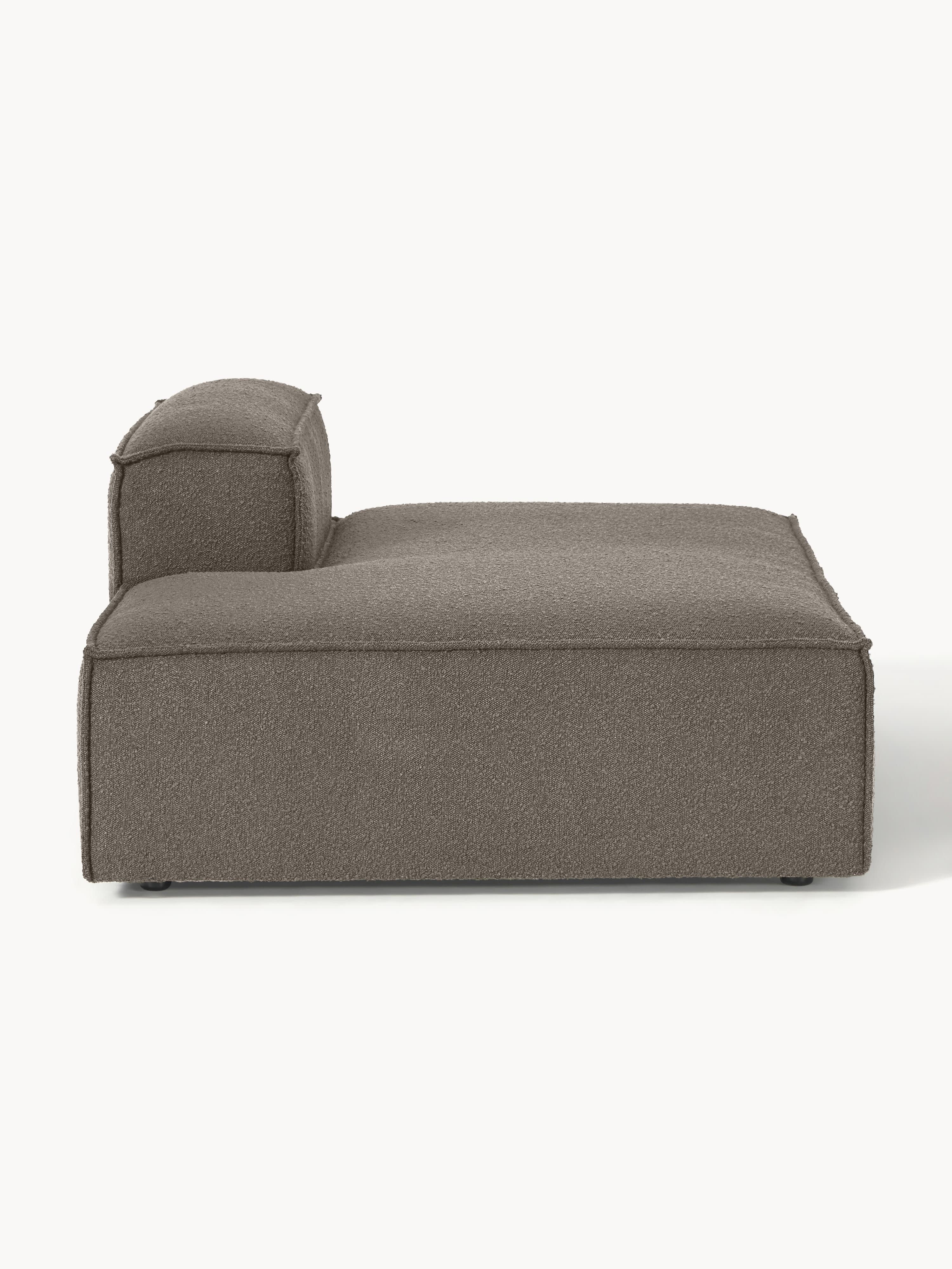 Chaise longue module Lennon uit bouclé