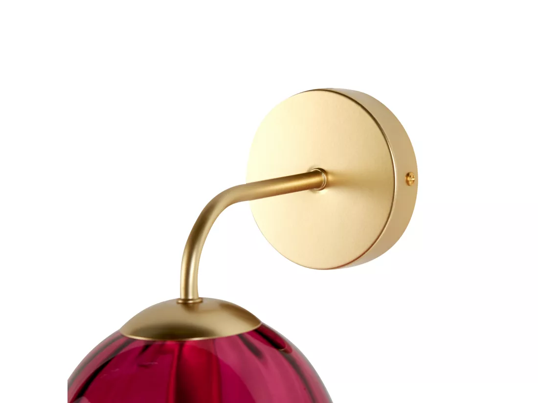 Lampe murale BOOMI Métal Rouge Bordeaux