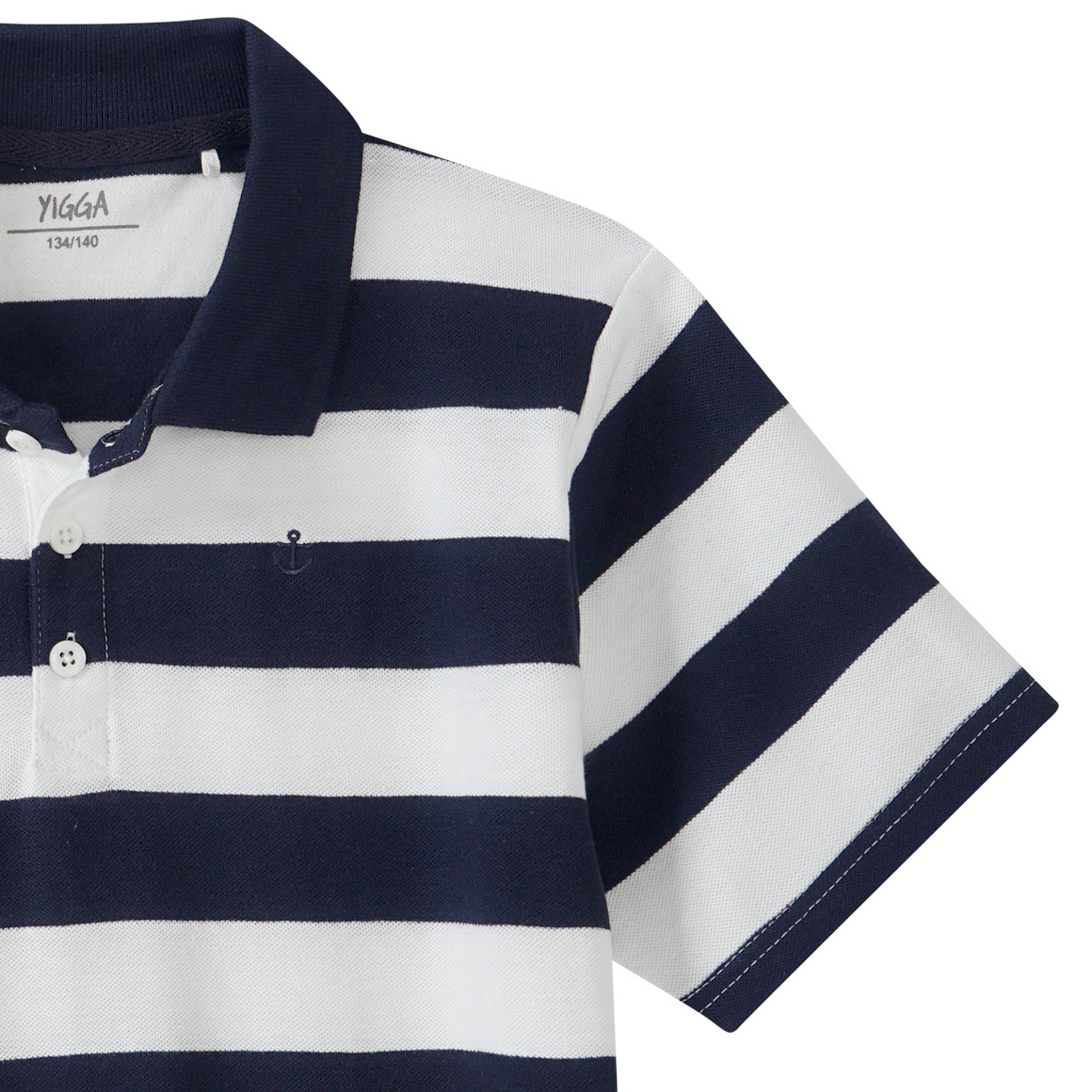 Yigga Jungen Poloshirt mit Streifen dunkelblau / weiss