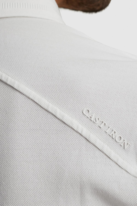 Cast Iron ecru heren polo