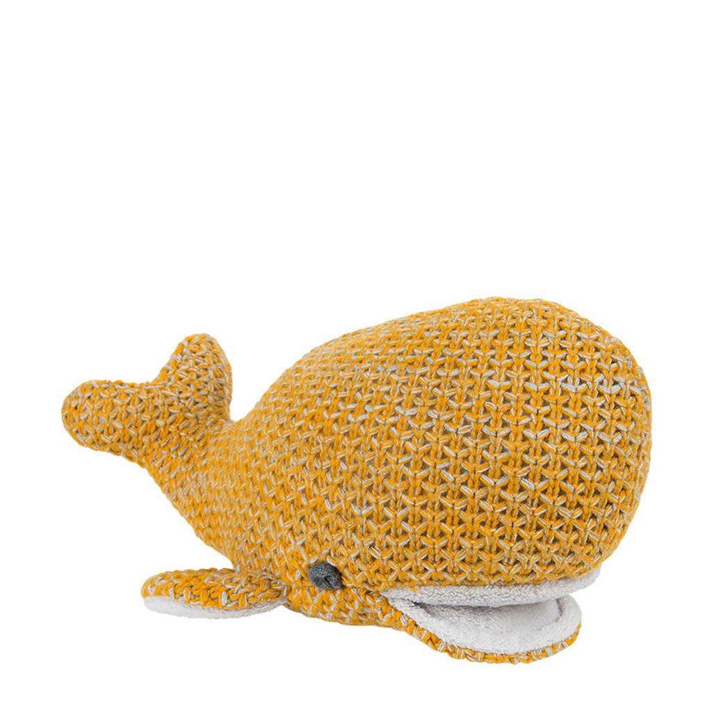 Superleuke knuffelriver walvis oker knuffel 30 cm