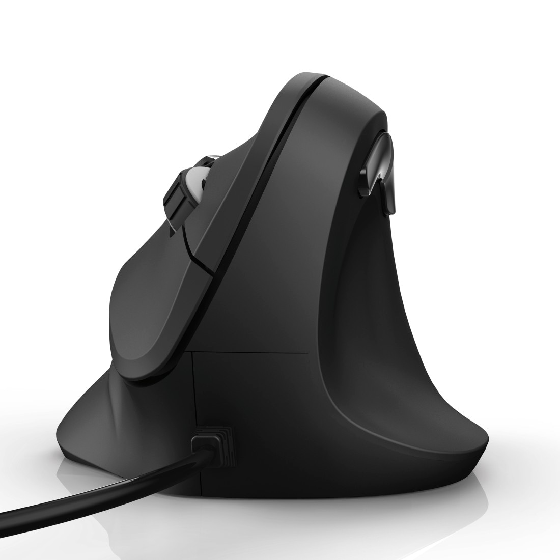Hama ergonomische Maus »Ergonomische vertikale Maus für PC Laptop, mit Kabel, 1,8 m, Schwarz« USB | kabelgebunden Vorbeugung Tennisarm/Mausarm