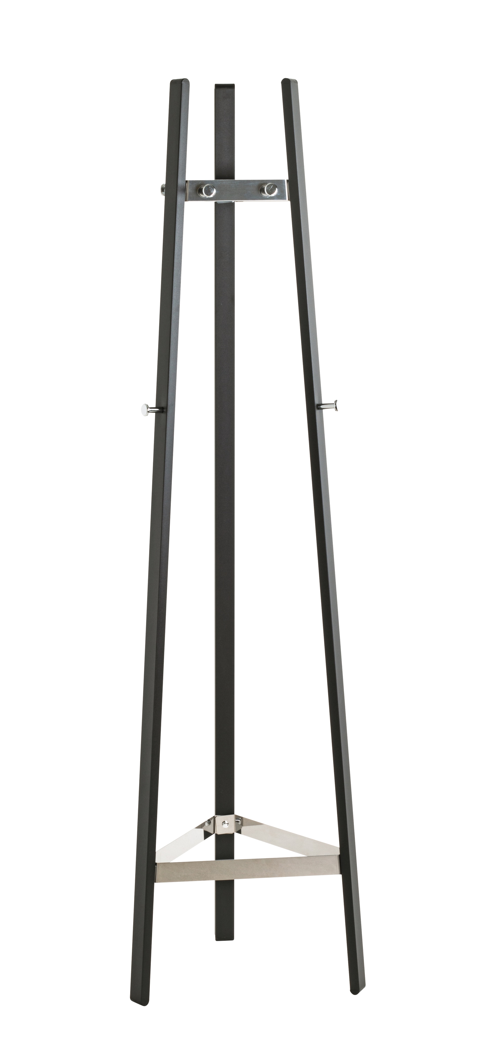 Garderobenständer PAUL 47 x 177 cm Metall Chrom/schwarz