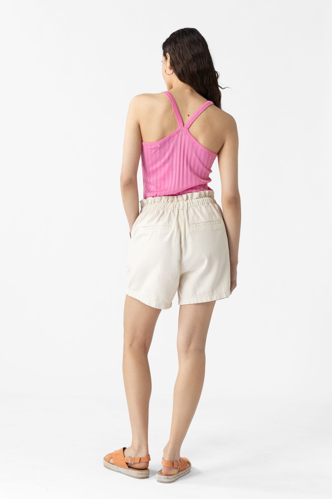 Roze rib singlet