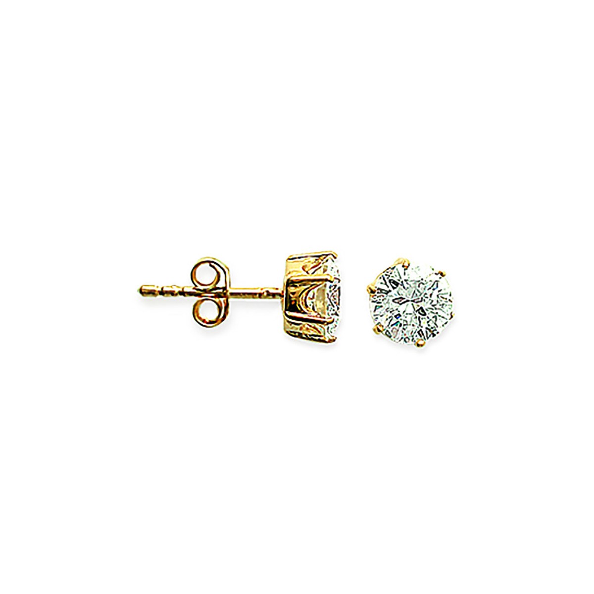 Boucles d'oreilles Brillaxis puces plaqué or oxyde7 mm