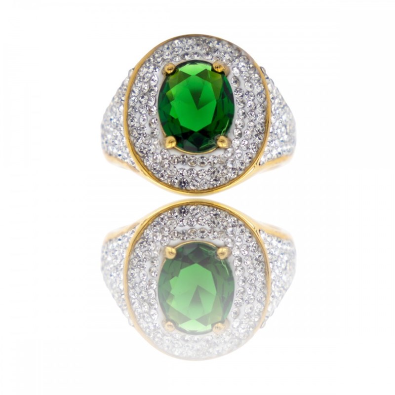 Bague Femme Couleur Dorée Ornée Zirconium VINCA