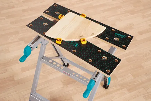 wolfcraft GmbH MASTER 200, Savbuk arbejdsbord, MDF, Aluminium, Sort, 180 kg, 14,5 cm, 36,5 cm