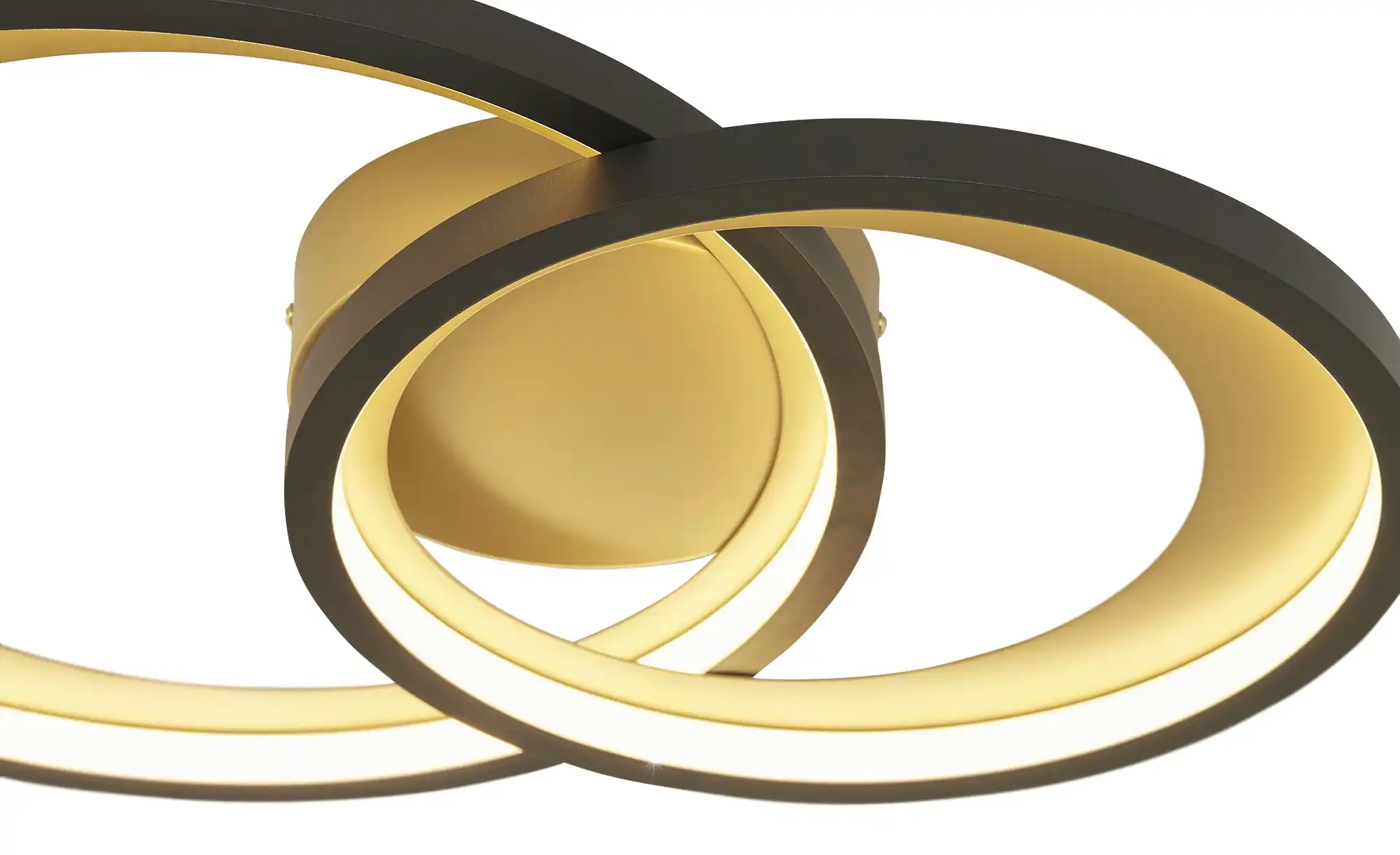 Trio LED-Deckenleuchte schwarz/goldfarben