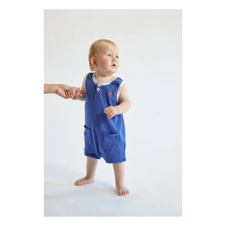 Bobo Choses Combishort Coton Bio Tomate | Bleu