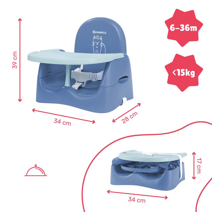 Réhausseur de chaise - Chat - Ecru