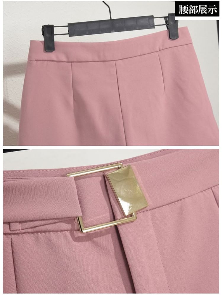 Triplgold - Effen shorts met hoge taille