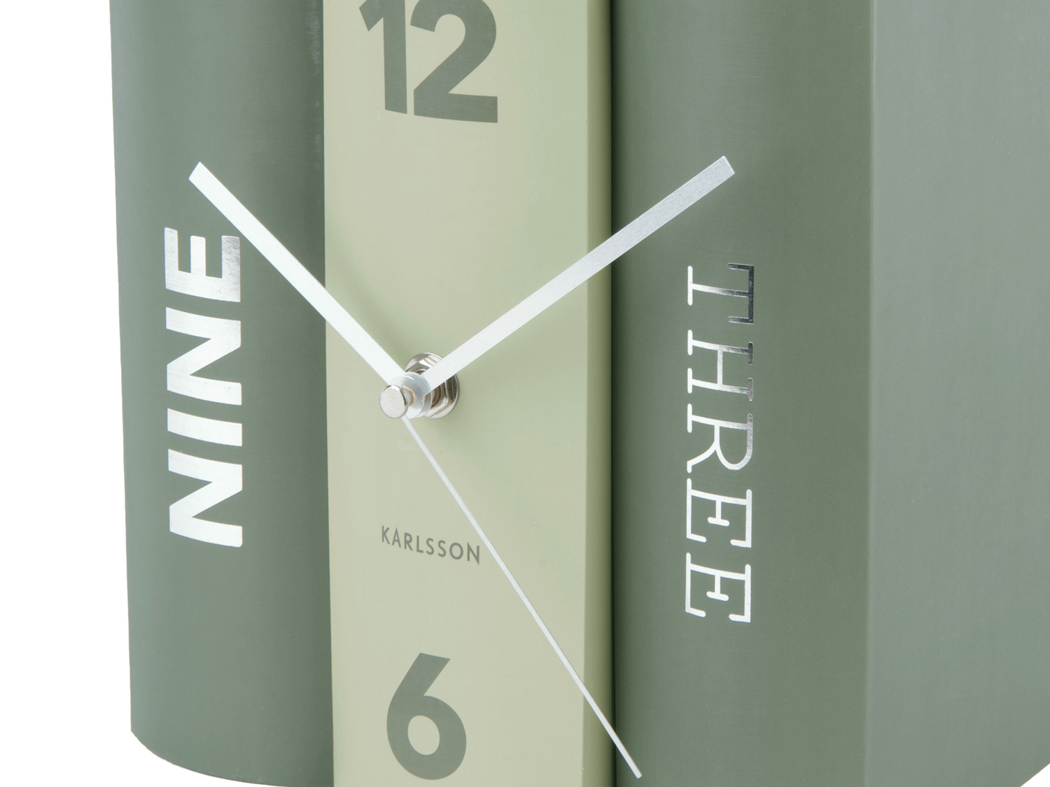 Table clock Book green tones paper