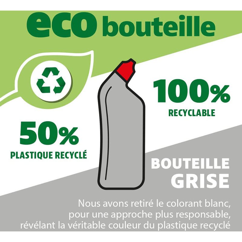 Gel WC Net Natural Power détartrant - Flacon de 700 ml