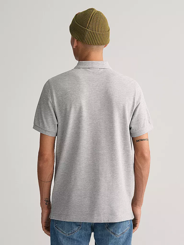 GANT Poloshirt Regular Fit grau