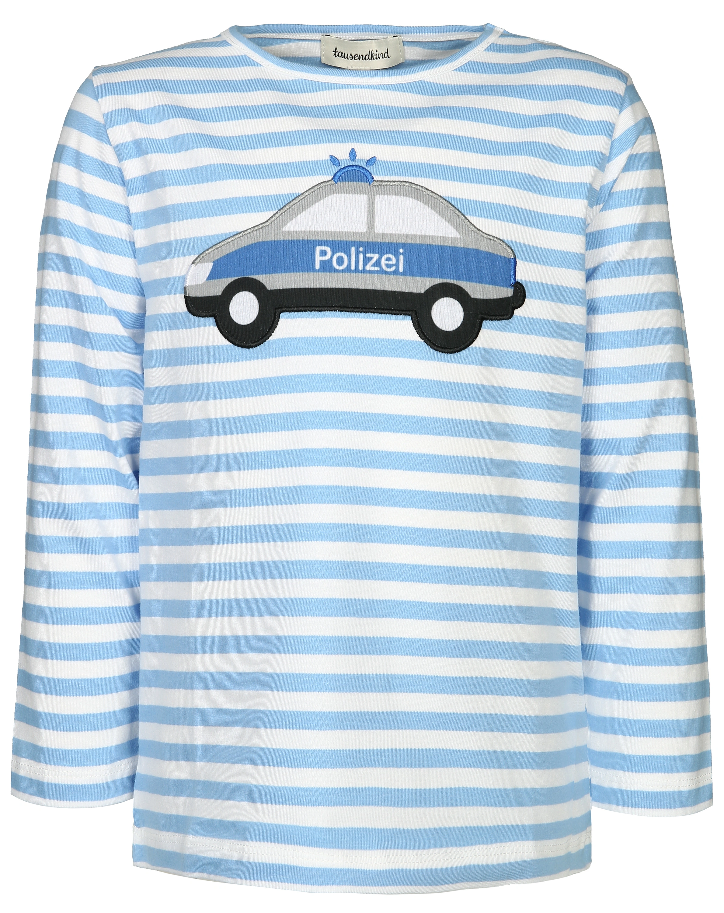 Langarmshirt POLIZEI TATÜ-TATA gestreift in blau/weiß