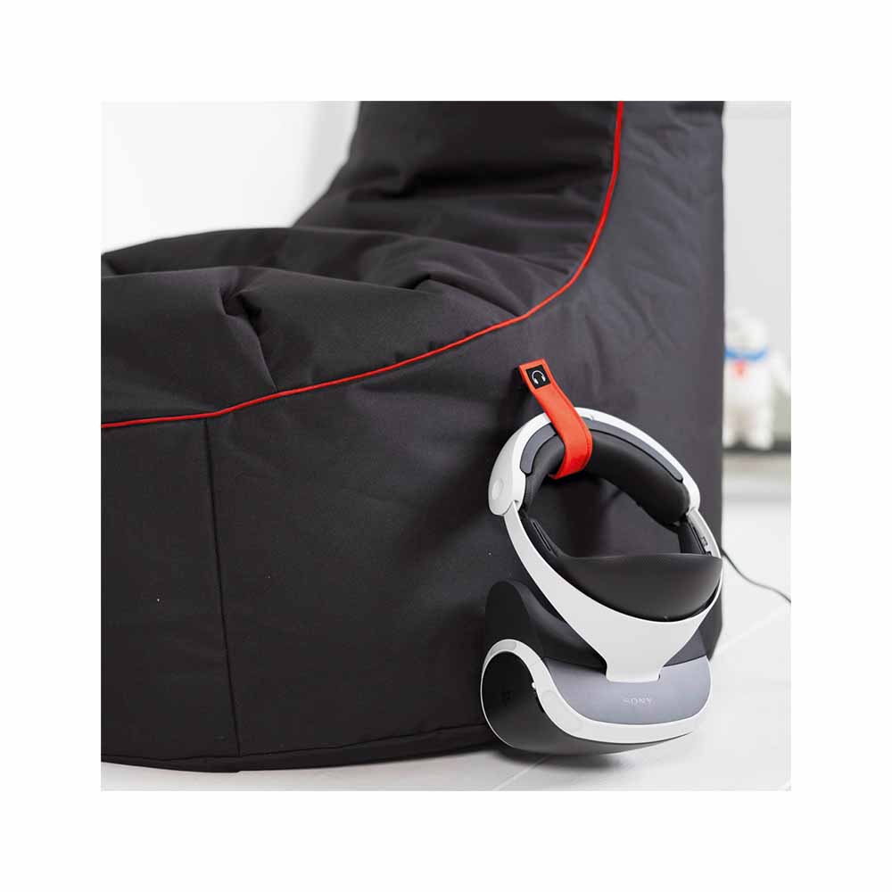 Gaming Sitzsack Classic - Fabric Crimson Thunder (Schwarz/Rot)