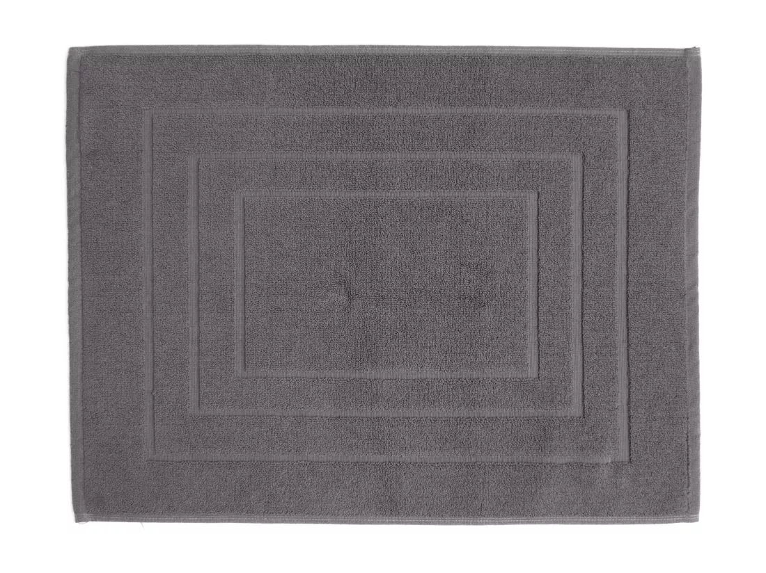 Tapis de bain coton 1000g/m2 NAÏA 80x60 cm gris Ardoise