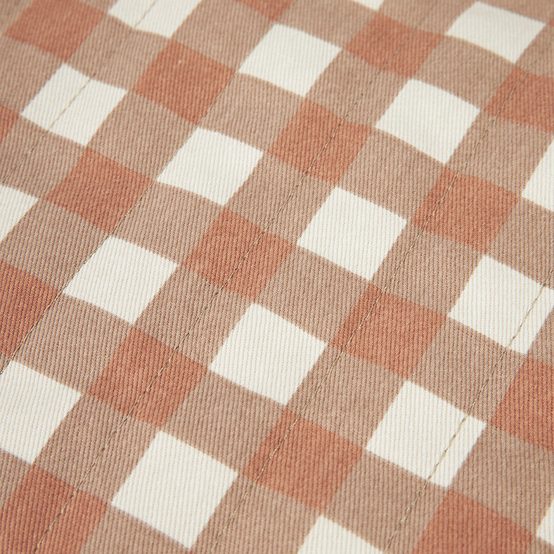 Nobodinoz verschoonmat hyde park - terracotta checks