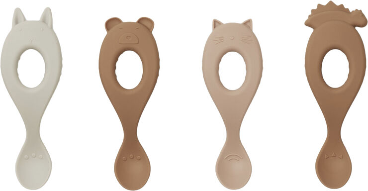 Liewood Liva silicone spoon 4-pack Rose mix