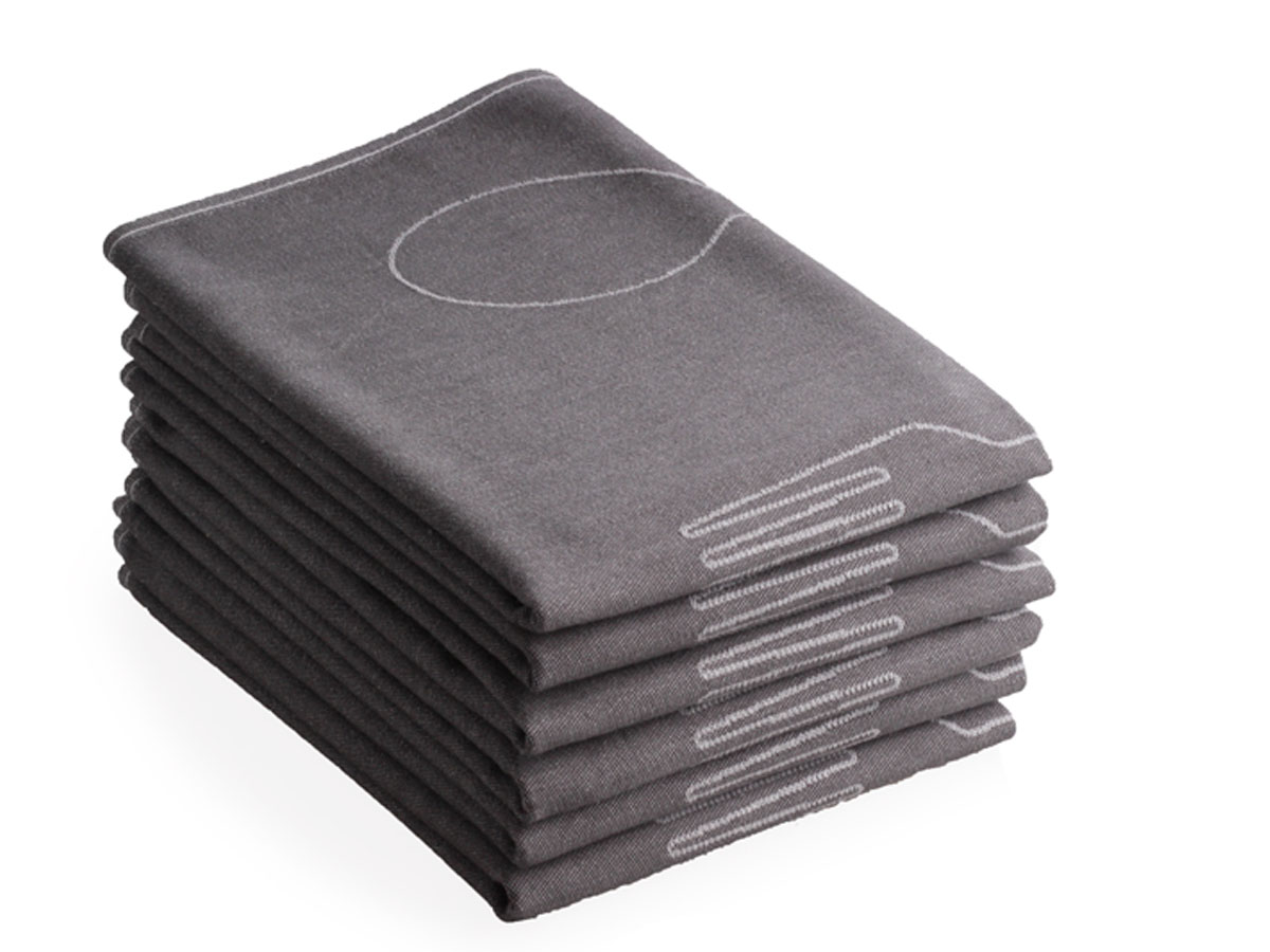 DoubleDry Bestek 50 x 70 cm set van 6 theedoeken - grijs