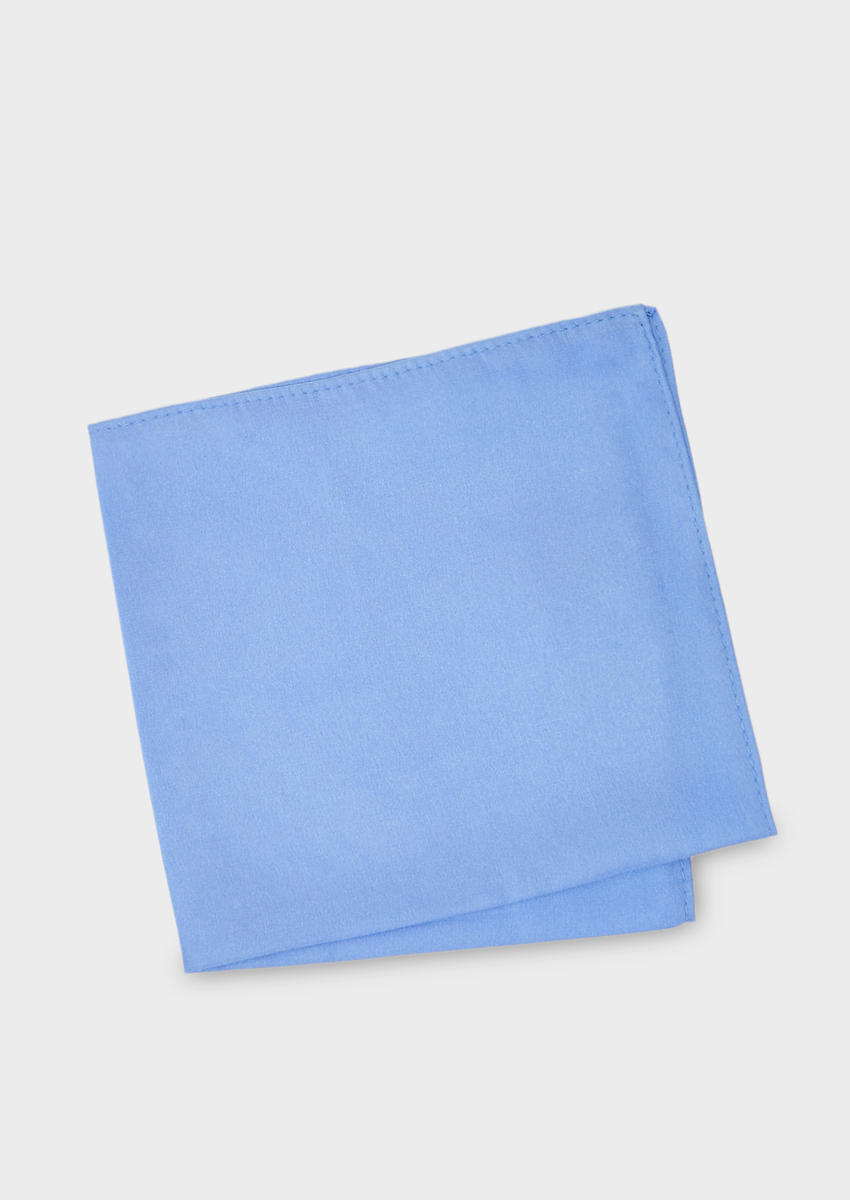 Pochette en soie unie bleu clair