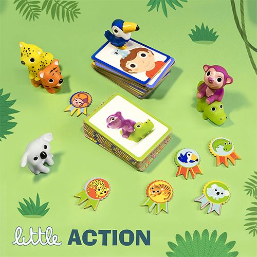 Djeco kaartspel little action - met diertjes en medailles DJ08557