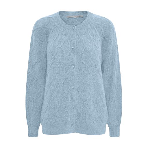 Fransa Langærmet Strikcardigan, Powder Blue, L