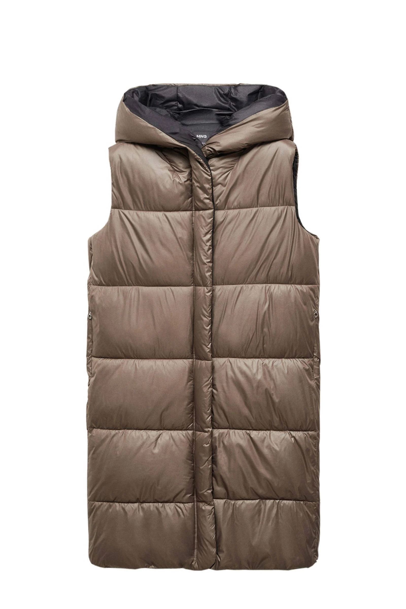 Mango bodywarmer donkerbruin