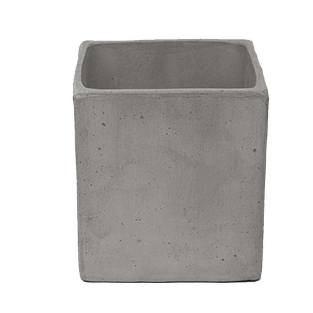 KRUKKE ITALIENSK TERRAKOTTA GEOMETRICA GRÅ 18CM