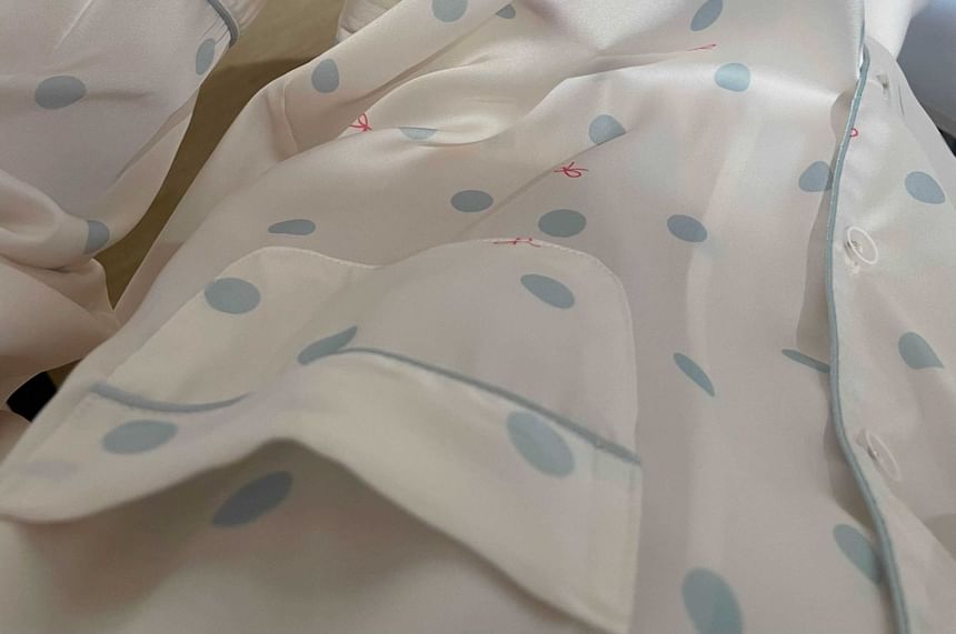 GOUB - Gestippelde pyjamaset