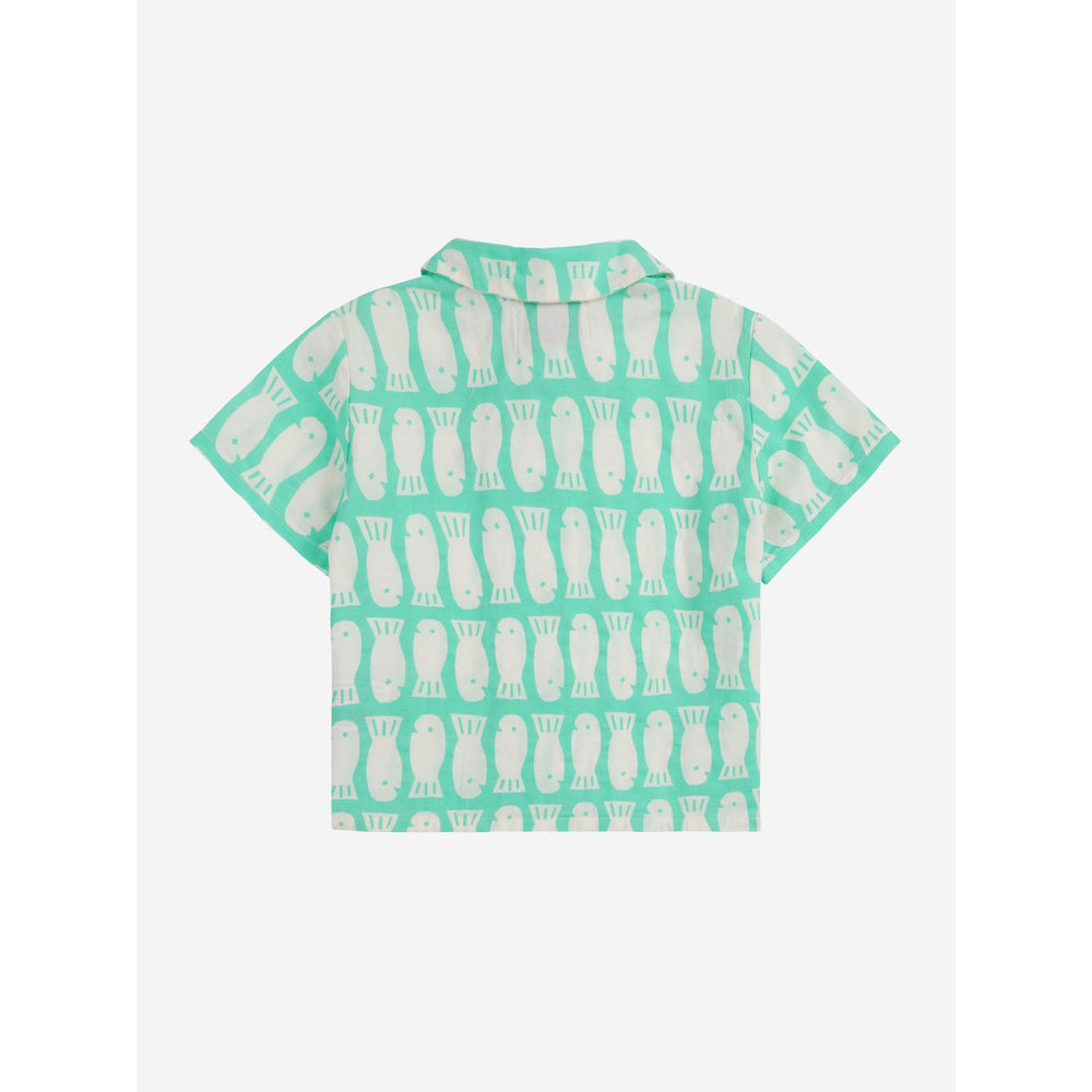 Køb Bobo Choses Lys Green Lucky Fish All Over Woven Skjorte