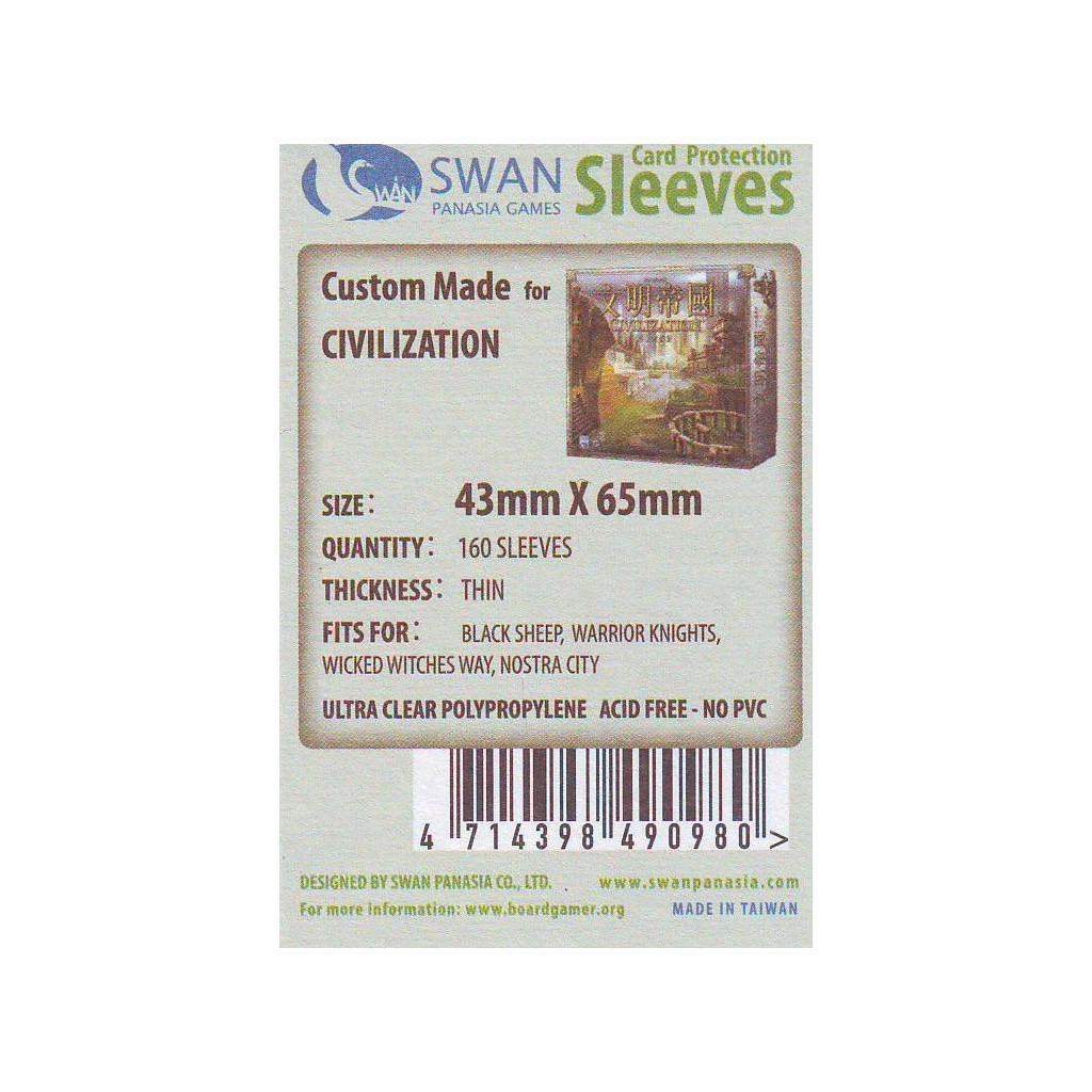 Swan Panasia - Card Sleeves Standard - 43x65mm - 160p
