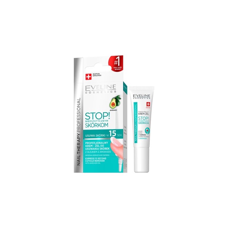 Eveline Professional Nail Therapy Stop ontsierende nagelriemen Creme-gel voor het verwijderen van nagelriemen 12 ml