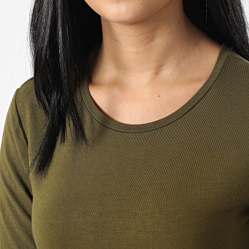 Tee Shirt Manches Longues Femme Sandy Vert Kaki