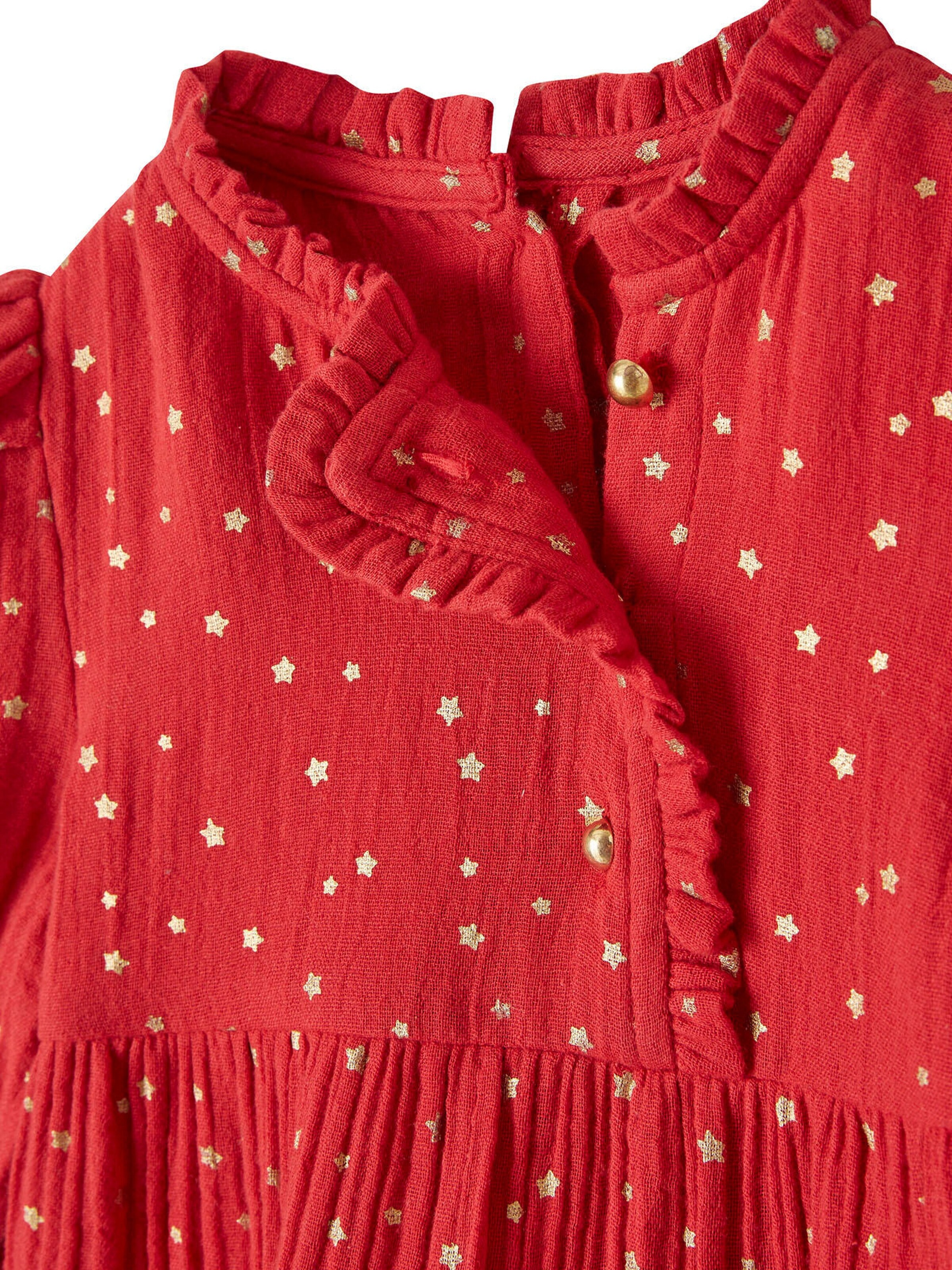 Vertbaudet Baby Kleid mit Sternen pack rot/marine