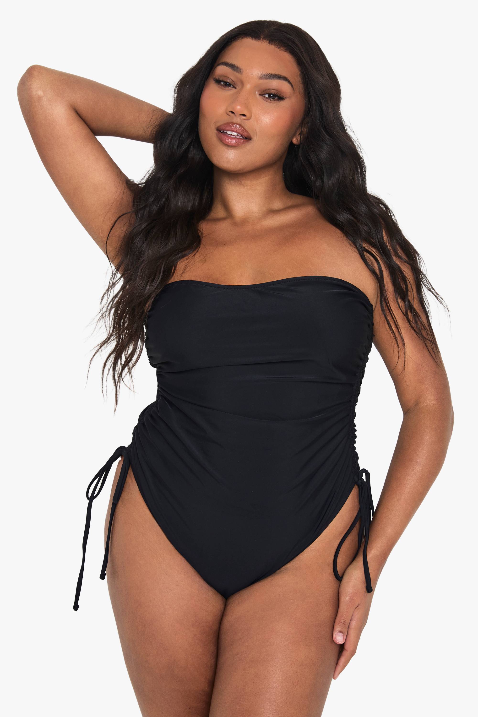 boohoo Plus Maillot de Bain Essentials Gainant avec Fronces pour le Ventre