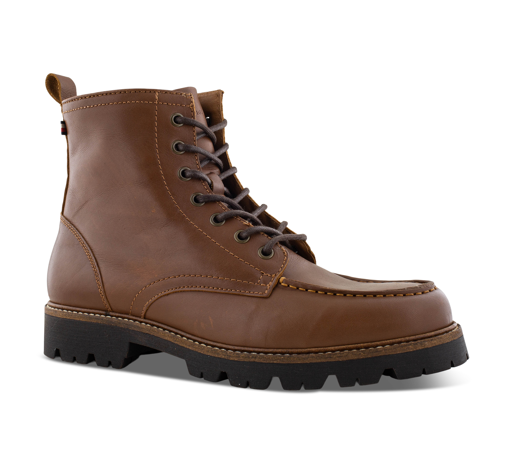 Tommy Hilfiger Hilfiger Moc Toe Leather Boot - Schnürstiefel Leder