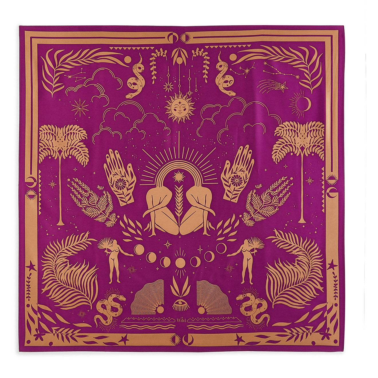 Wild Foulard Univers Medium violet - 90x90 cm