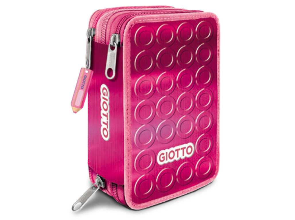 ESTOJO ORGANIZADOR GIOTTO 3 FECHOS COM CARGA 20X8X14CM CORES SORTIDAS