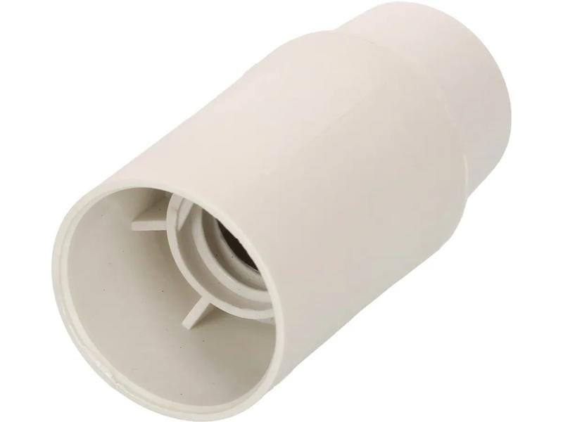 Max Hauri Lampenfassung E14 Glattmantel M10 x 1 Weisse Lampenfassung für E14 Leuchtmittel