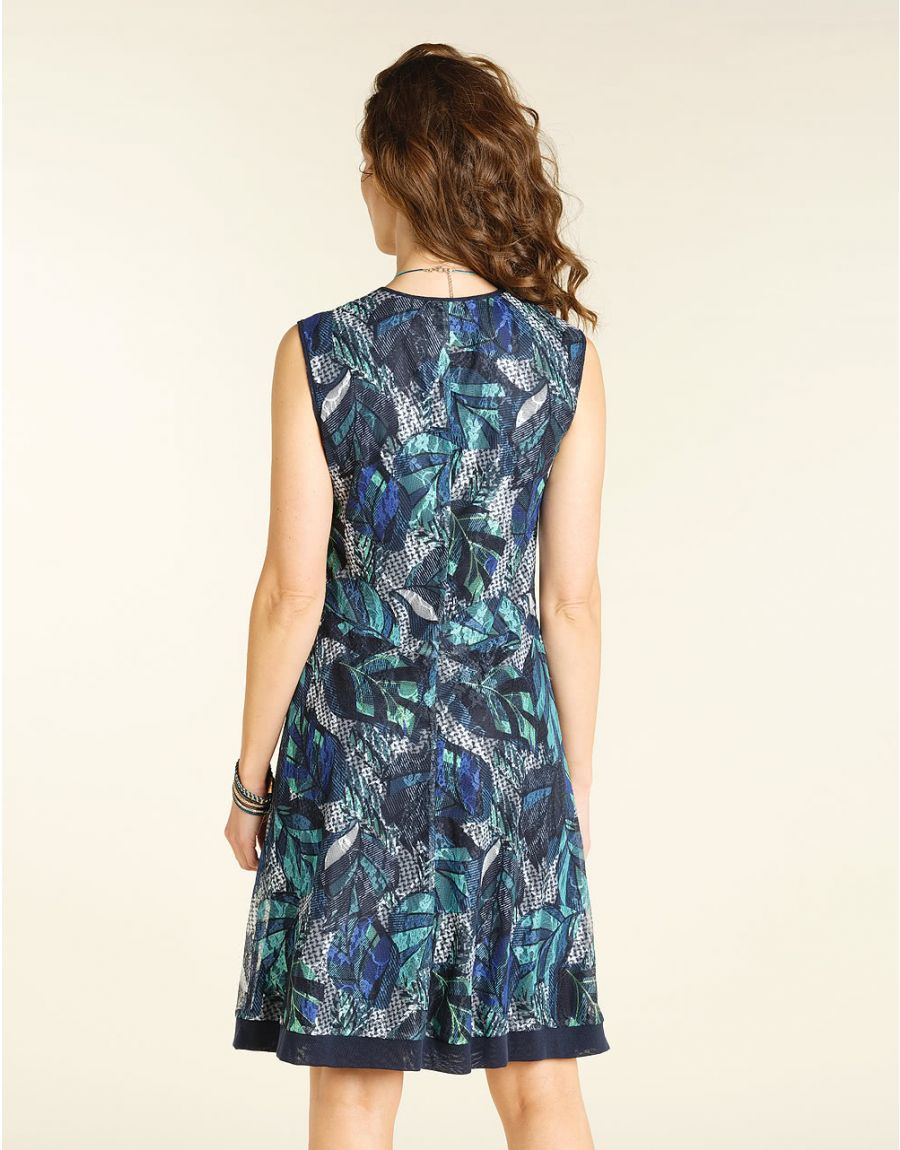 Robe bleue résille chic